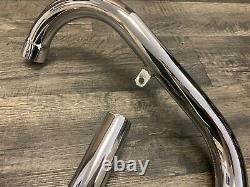 NEW Mac Triumph 500 1963-1972 Chrome TT Muffler Exhaust Head Pipes 1.5 181351