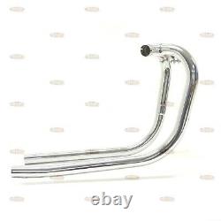 NEW Mac Triumph 650 STK Exhaust Head Pipes With Crossover