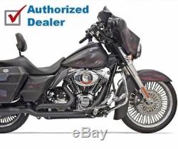 New Bassani Black True Dual Down Under Exhaust Head Pipes Headers Harley Touring