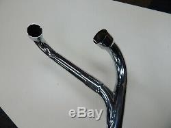 Nos Triumph 650 Siamese Low Pipe Set Exhaust T120 Tr6 Head Header T110 Pre Unit