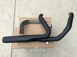 OEM 2014+ Harley Davidson Touring Exhaust Head Pipe with Matte Black Covers