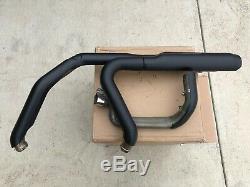 OEM 2014+ Harley Davidson Touring Exhaust Head Pipe with Matte Black Covers