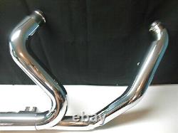 Oem Harley'10-16 Touring Headers Head-pipes & Chrome Heat Shields Stock Exhaust