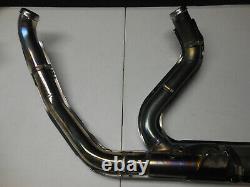 Oem Harley'10-16 Touring Headers Head-pipes & Chrome Heat Shields Stock Exhaust