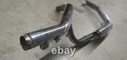 Oem Harley Dyna Fxd Exhaust Heather Head Pipe With Cross Over And Heat Shields