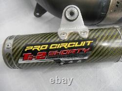 Pro Circuit Exhaust Works Head Pipe Ti-2 Carbon Shorty Silencer KX 85 100