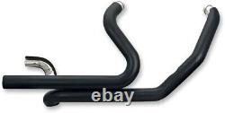 S&S Power Tune Black Exhaust True Dual Crossover Head Pipes Harley FLH/FLT