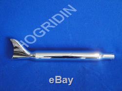 Samson Harley softail exhaust muffler fishtail silver bullet 4 dual head pipes