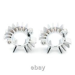 Silver Exhaust Pipe Head Heat Sink Fixing Clips For BONNEVILLE BOBBER 2017-2023