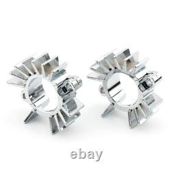 Silver Exhaust Pipe Head Heat Sink Fixing Clips For BONNEVILLE BOBBER 2017-2023
