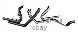 Tab Performance Black 2-into-2 Exhaust Head Pipes Harley Touring FLH/T 93-08