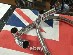 Triumph Daytona T100 1972 Exhaust Pipes 71-2628/9 Push In Head Balanced Uk Made