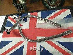 Triumph Daytona T100 1972 Exhaust Pipes 71-2628/9 Push In Head Balanced Uk Made