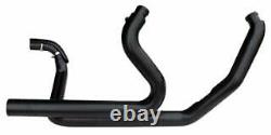 Ultima 60-375 Black True Duals Dual Head Pipes Exhaust Harley Touring Bagger 09