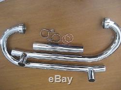 Vintage Bmw R50/2 R50 New Pair Of Beautiful Chrome Exhaust Head Pipe Package