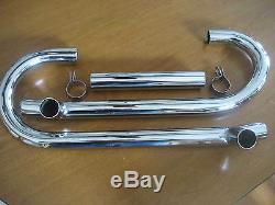 Vintage Bmw R69-r69s New Pair Of Beautiful Chrome Exhaust Header Package