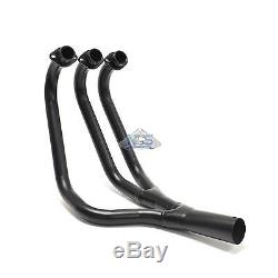 Yamaha XS750 XS850 Black 2.25 3-Into-1 Exhaust Header Head Pipes