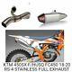 Yoshimura Rs-4 Stainless Head Pipe Carbon End Cap Full Exhaust Ktm 450 Sx-f 19-2